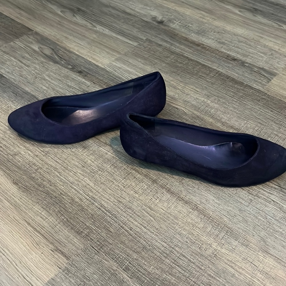 Dark purple ballet flats